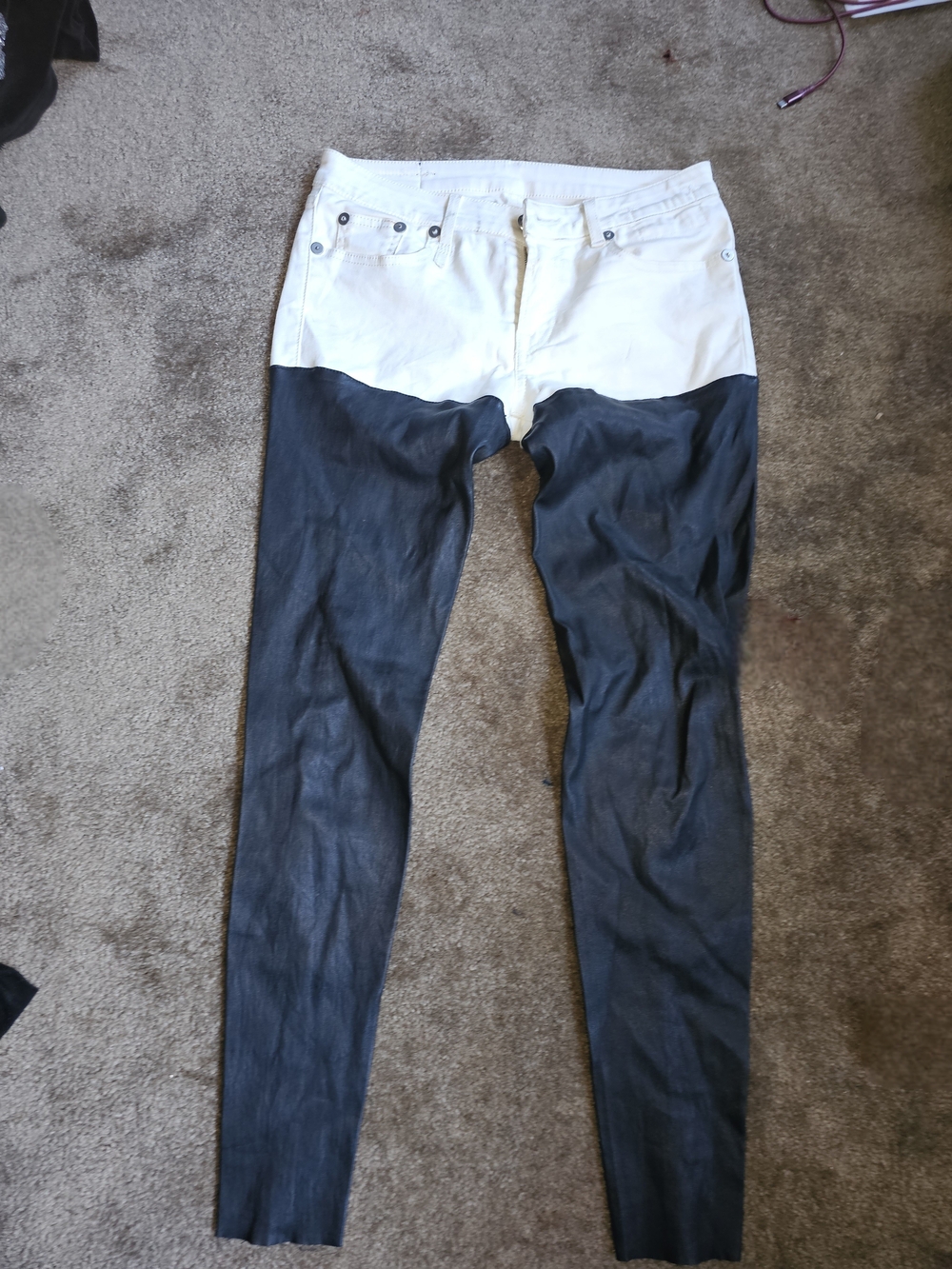 Womens Italian Made Chap Skinny Leather Legs